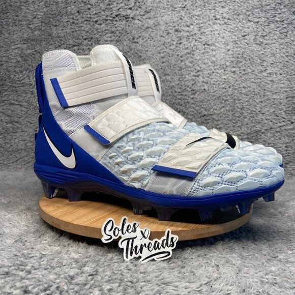 Nike Force Savage Elite 2 White Royal Blue Size 16 Men Football BV3962-105 - Picture 2 of 7